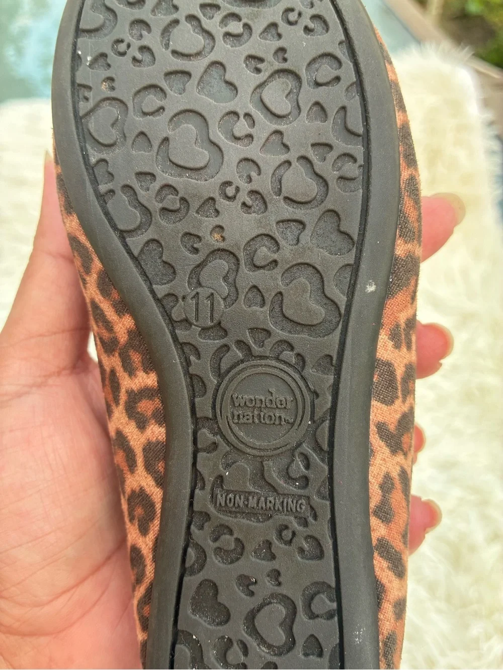 Girls Leopard Print Ballet Flats with Bow - Black Trim,#11